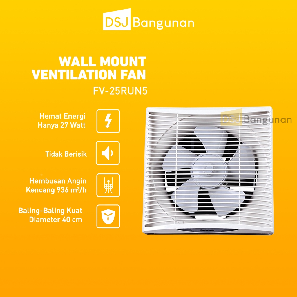 Panasonic FV-25RUN5 Wall Exhaust Fan Hexos Dinding 10 inch