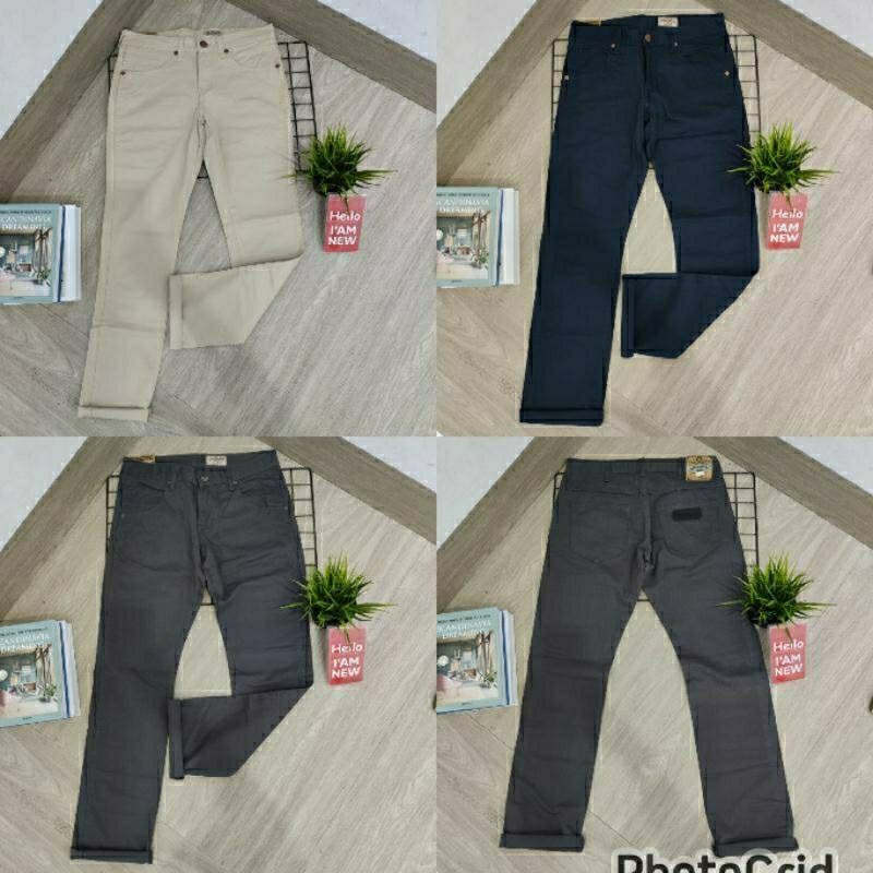 celana chinos wrangler pria original