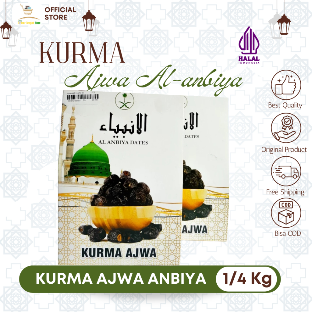 

Kurma Ajwa Al-Anbiya 250gr Oleh-oleh Haji dan Umroh Oleh-oleh Arab Murah
