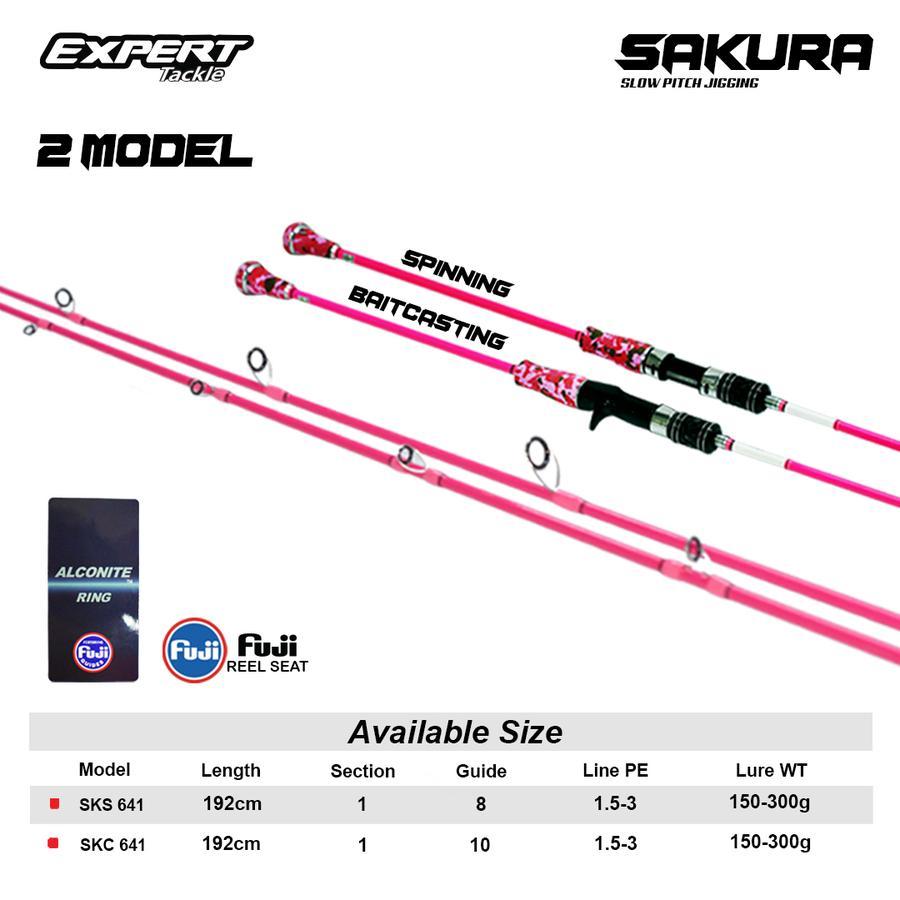 EXPERT GRAPHITE Spinning - Overhead Fishing Rod SAKURA Light Jigging series