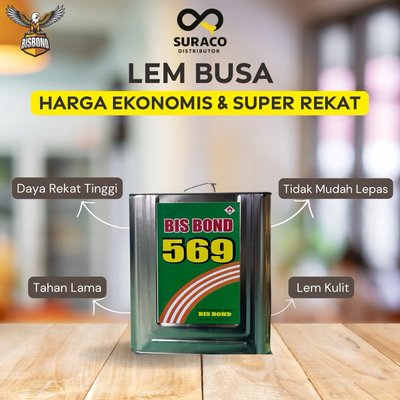 Lem Busa 569 BIS – Lem Jok Motor, Kasur Busa, Lem Serbaguna – 7.5KG