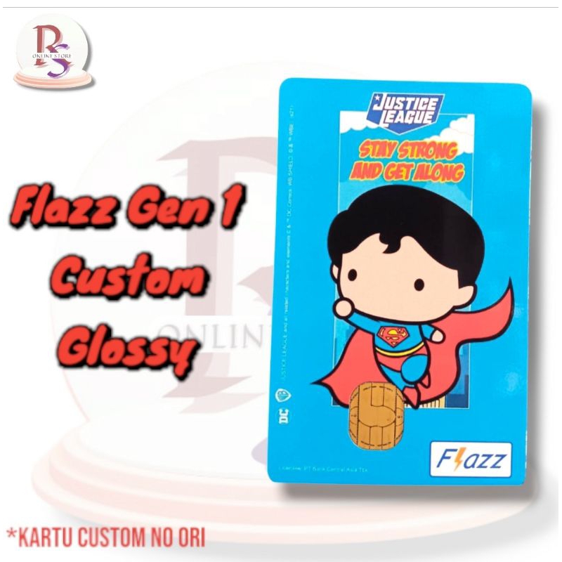 KARTU FLAZZ BCA GEN 1 CUSTOM NOT NFC - SUPERMAN CARTOON