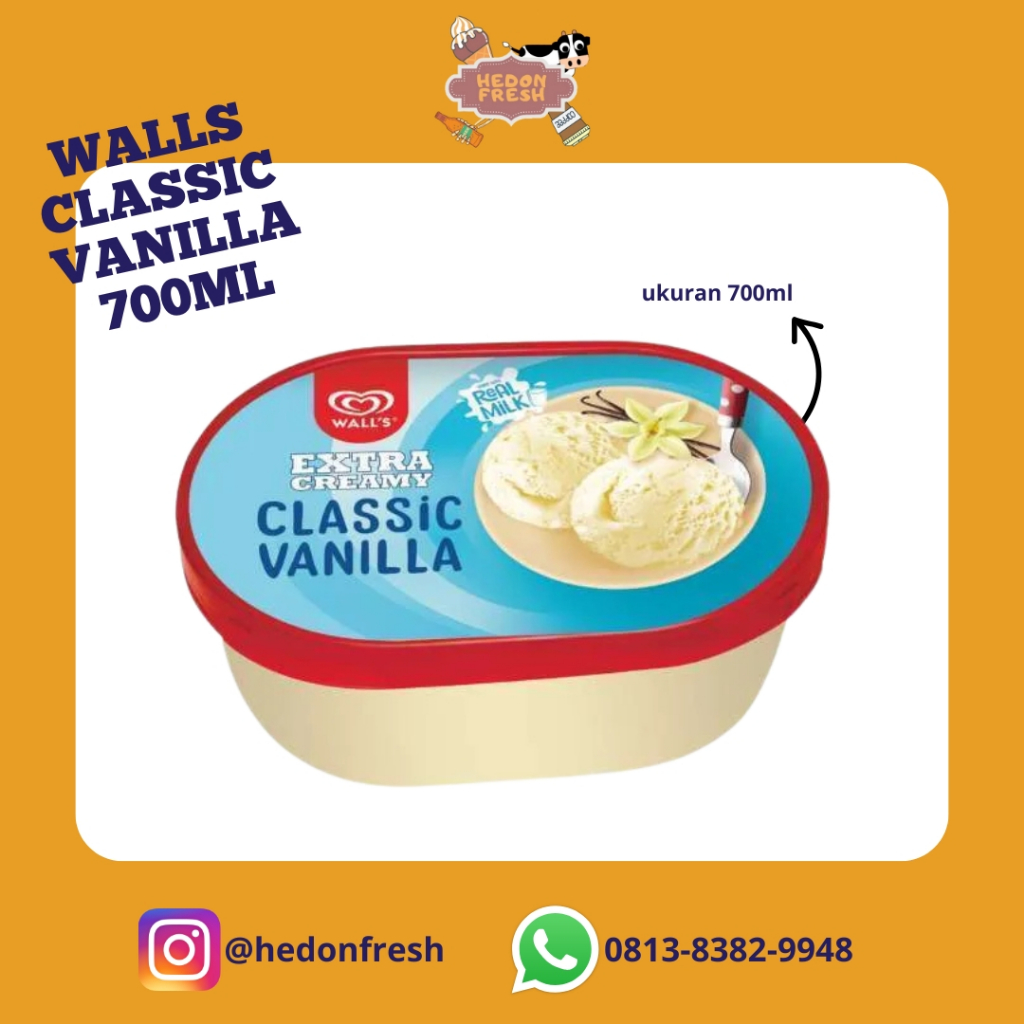 

Ice Cream Walls Classic Vanilla 700 ML
