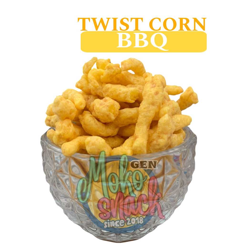 

Snack cemilan twist jagung BBQ 1kg [TWIST CORN BBQ]