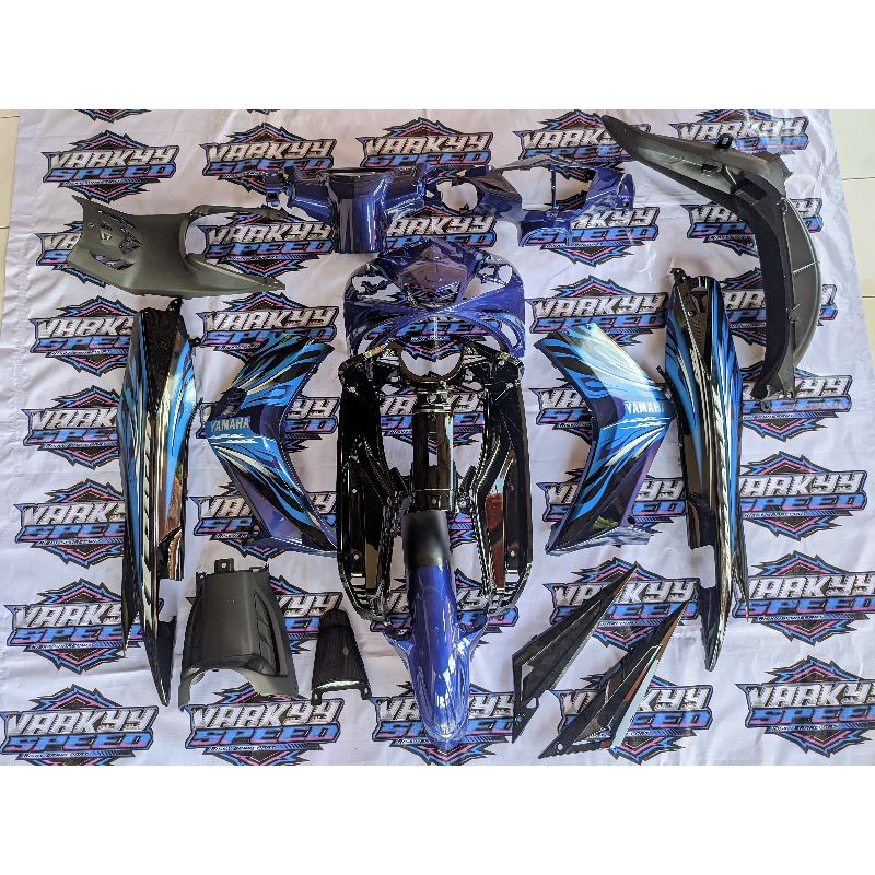 COVER FULL Set Body Halus Kasar JUPITER MX LAMA/OLD Tahun 2005-2010 HIJAU, MERAH, HITAM, BIRU Stripi