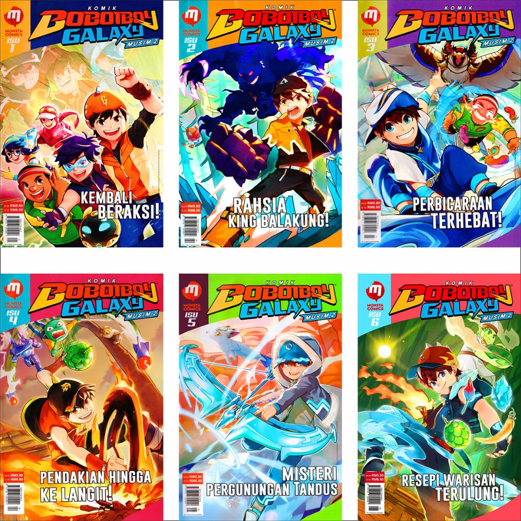 Komik Boboiboy Galaxy seri 1-27 musim 2 - buku comic aksi petualangan