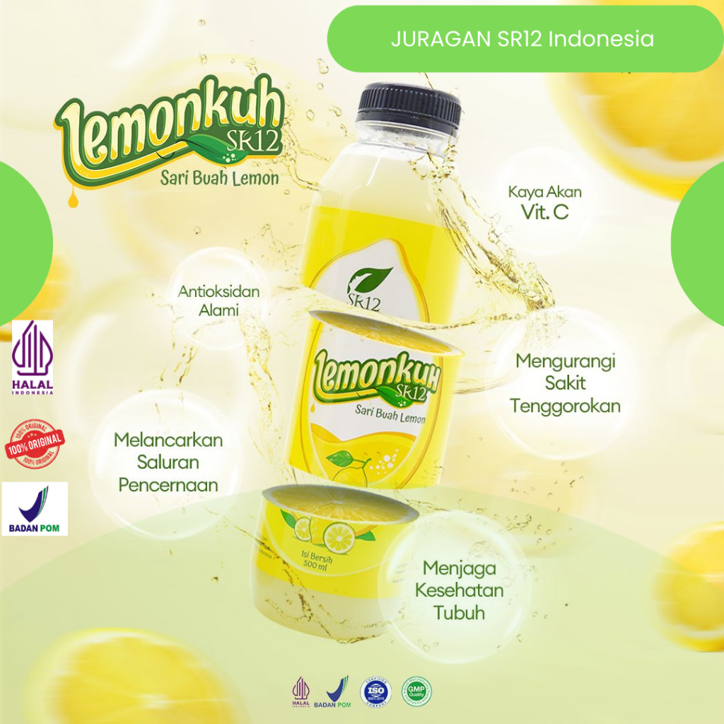 

LEMONKUH SR12 minuman sari lemon alami dengan kemasan 250ml dan 500ml