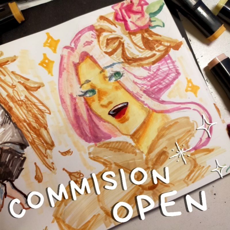 

COMMISION OPEN!!! [PORTRAIT ONLY] JASA GAMBAR BERWARNA MARKER