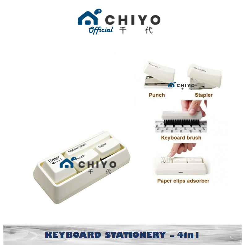 

CHIYO Living - KEYBOARD STATIONERY - STAPLER, PUNCH, BUSH, CLIP