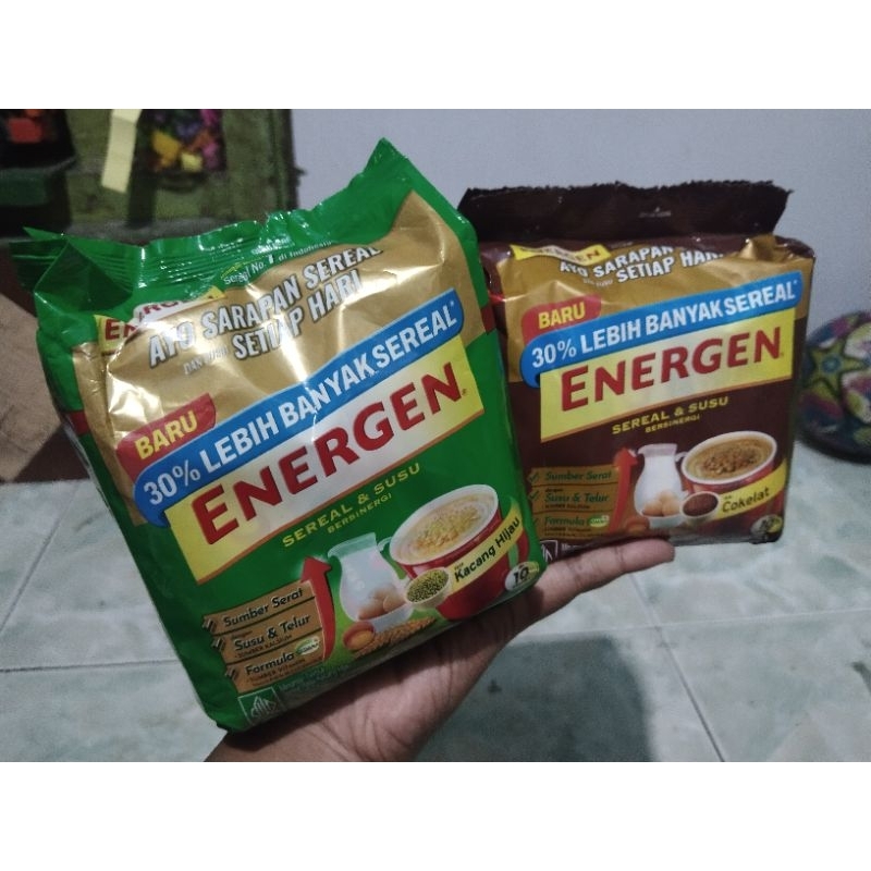 

energen bubur kacang hijau dan coklat isi 10*35gr