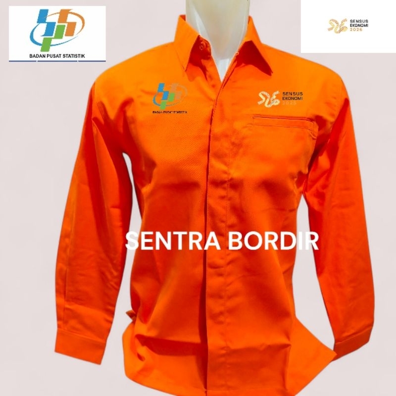 Kemeja BPS Sensus Ekonomi 2026 Baju Seragam BPS Sensus Ekonomi 2026 Kantong Satu