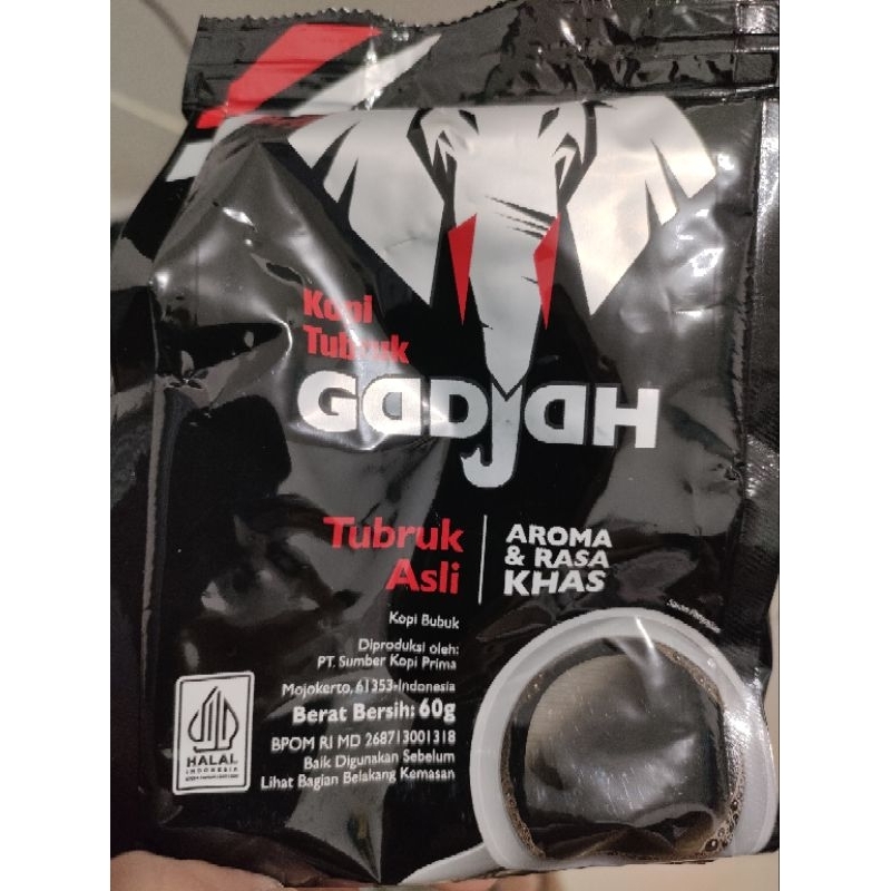 

Kopi Tubruk Gadjah Asli 60gr/138gr/6gr/Mix138gr.