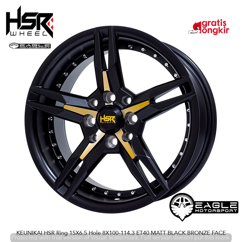 Velg Mobil Ring15 HSR KEUNIKAI Untuk Veloz Avanza Calya Alya dll r15