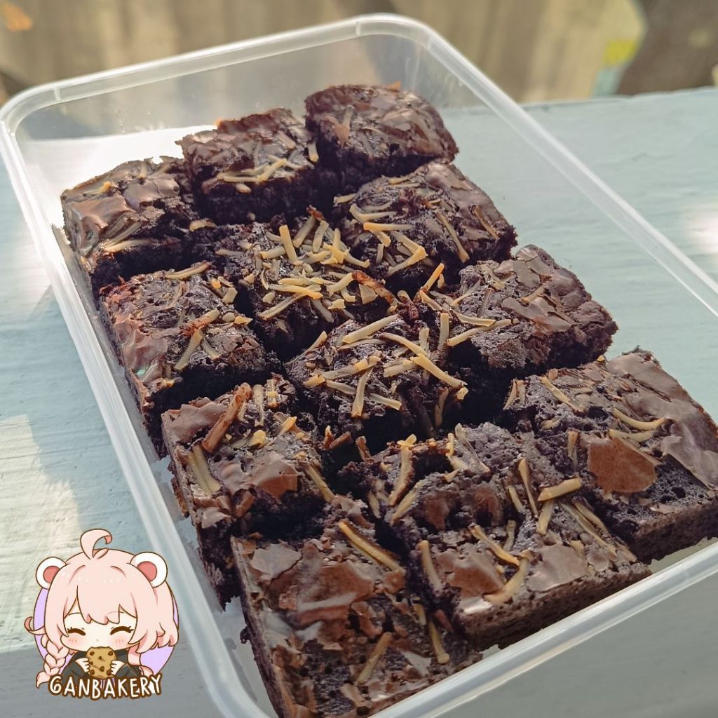 

[Ganbakery] Premium Brownies Fudgy dan Chewy 20x10cm