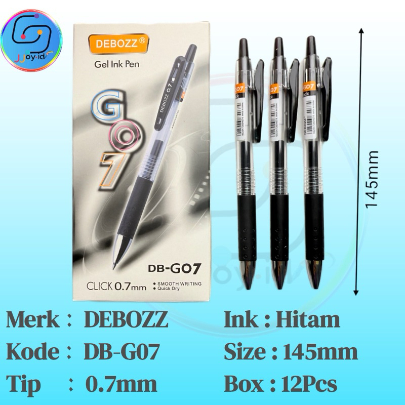 

Alat Tulis Gel DEBOZZ G07 dengan Tinta Hitam 0.7mm - Stationery | Pena | Ballpoint