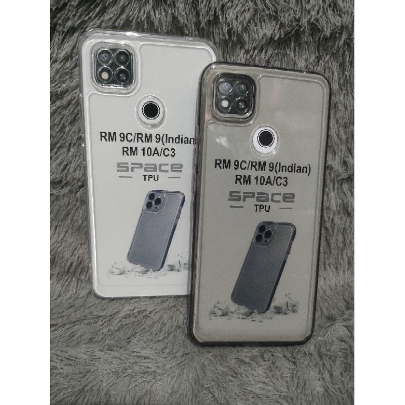 SoftCase Silikon Casing REDMI 9C/REDMI 9/ REDMI 10A/C3  RANSFERAN BENING BENING HITAM TRAN SPace