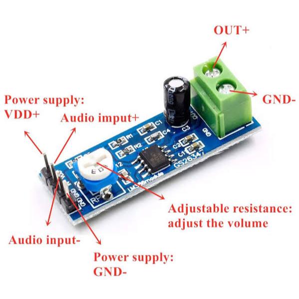 Modul audio amplifier mono mini LM386 5V
