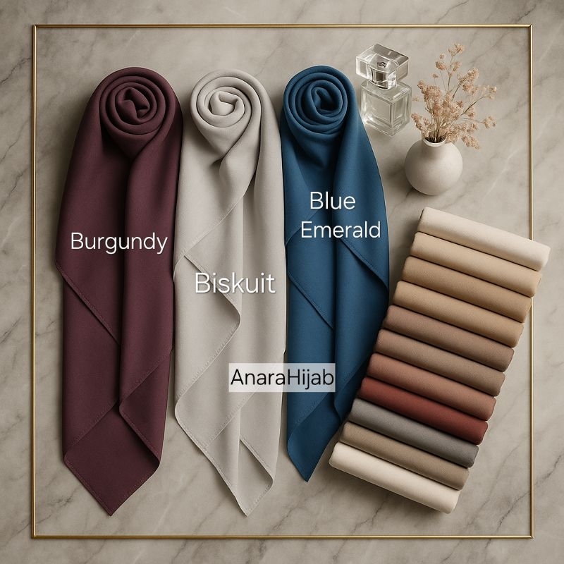 HIJAB SEGIEMPAT PARIS JADUL / PARIS PREMIUM / VARISHA / RED ROSE / AZARA