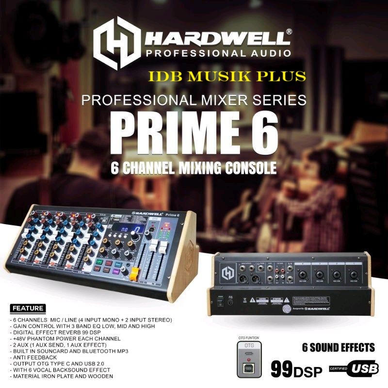Mixer 6 Ch Hardwell PRIME6 PRIME 6 Original