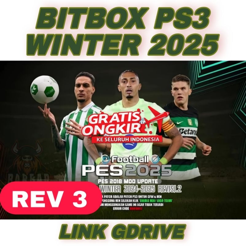 PES 2025 BITBOX PATCH WINTER PS3 REV 2 UPDATE TRANSFER Maret 2025 - ready game ps2 ps3 ps4 cfw hfw h