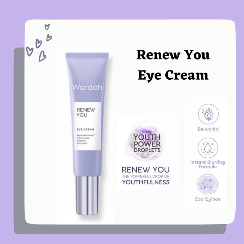 Wardah Renew You Anti Aging Eye Cream 10ml | Cream Mata