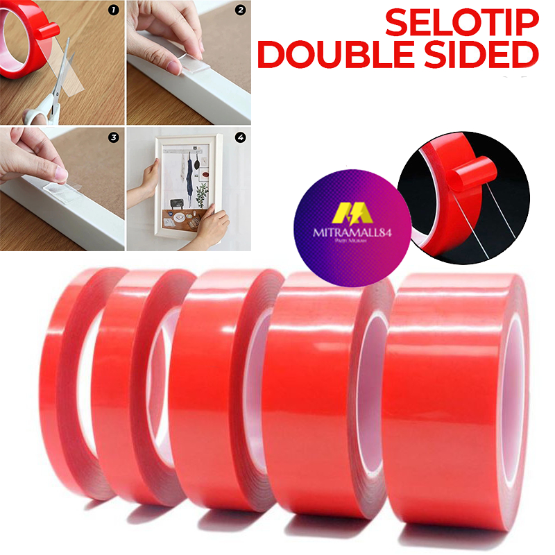 

Double Tape Bening | Isolasi 2 Sisi Super Kuat Tanpa Bekas Lebar 5mm - 50mm x Panjang 3m