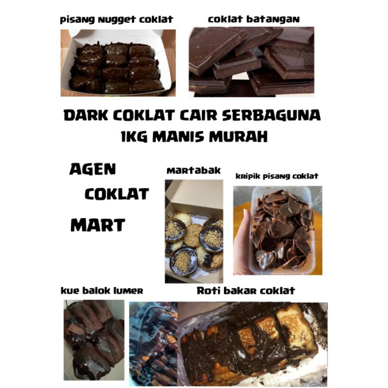 selai dark coklat cair manis kiloan 1kg premium/selai dark coklat 1kg