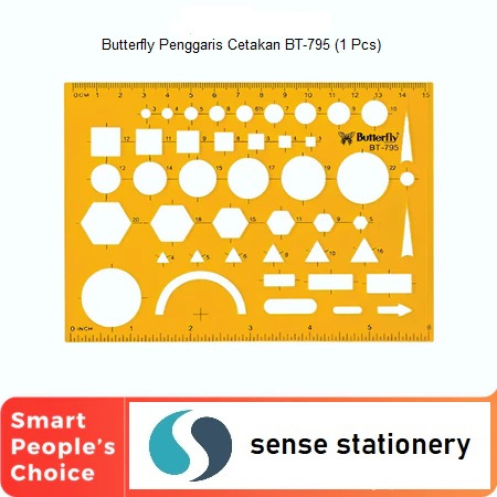 

Butterfly Penggaris Cetakan BT-795 - Penggaris Cetakan Bentuk Bunga (1 Pcs)