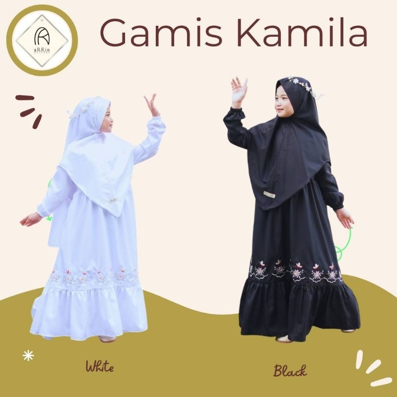 [ KAMILA ] By ARRIN GALLERY gamis hitam gamis putih couple ibu anak gamis cantik lebaran idul adha g