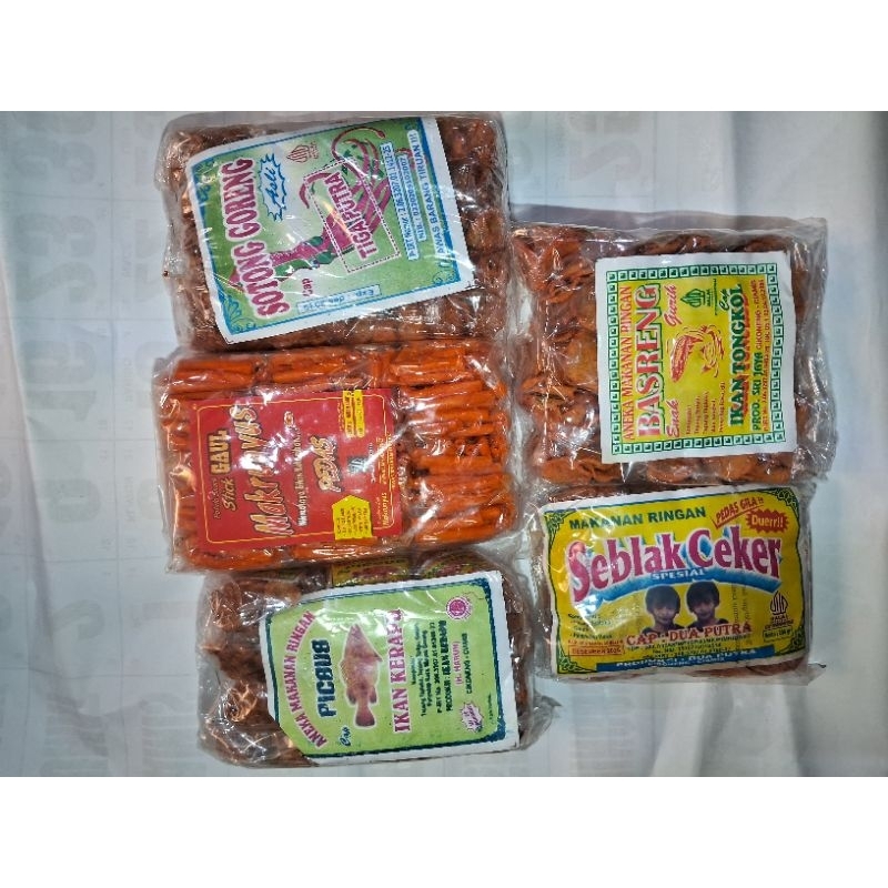 

Basreng iris/Picsus Kerapu/SotongGoreng/Makruynyus/StickGaul/SeblakCeker/AyamGeprek