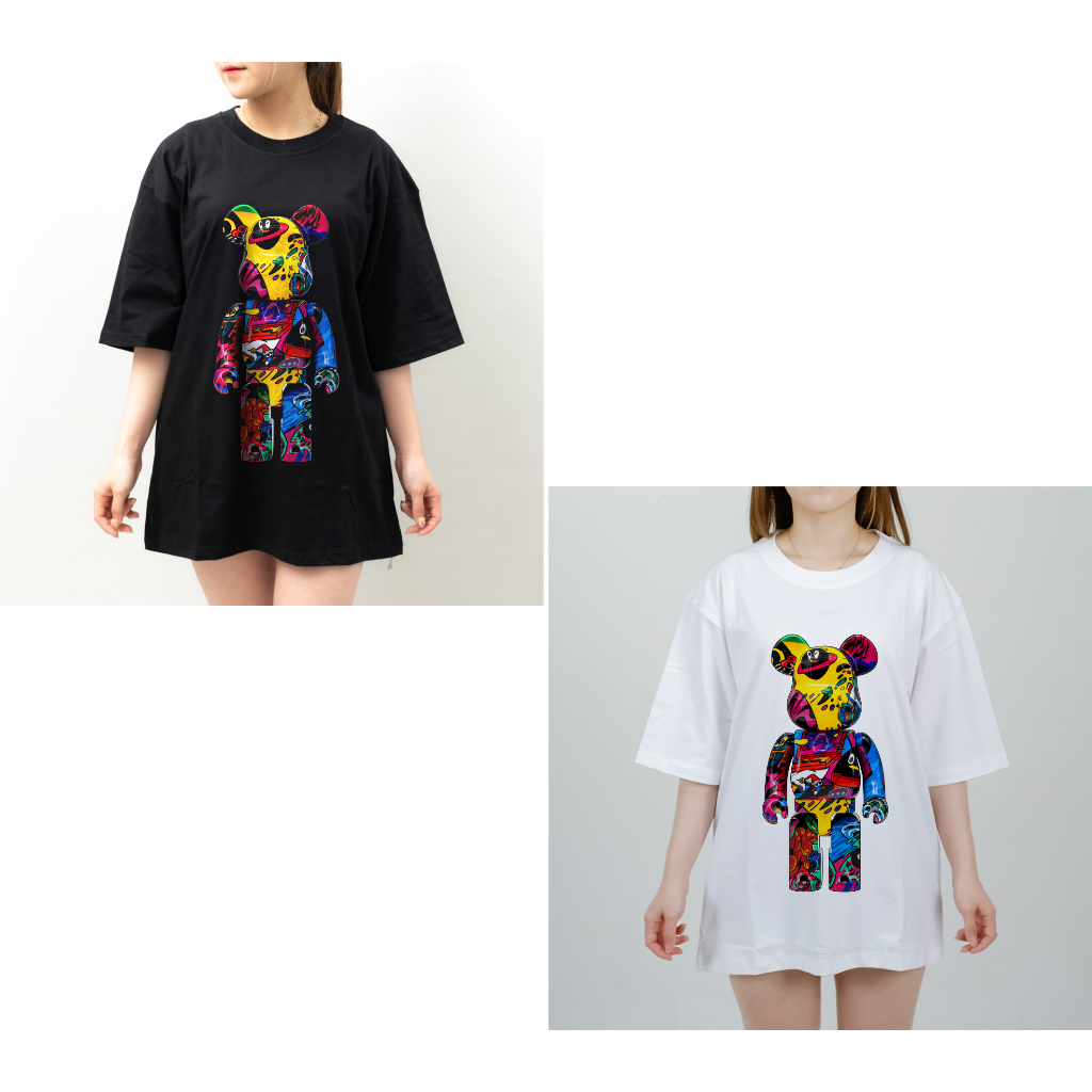 KAOS OVERSIZE UNISEX  "Bearbrick RAINBOW"