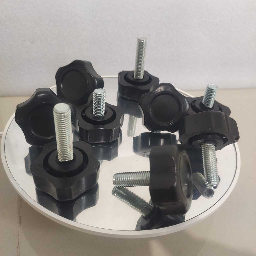 BAUT STAR KNOB BESAR M10 PITCH 1.5 / BAUT KNOB/ BAUT BINTANG / BAUT PLASTIK M10 KUNCI 17