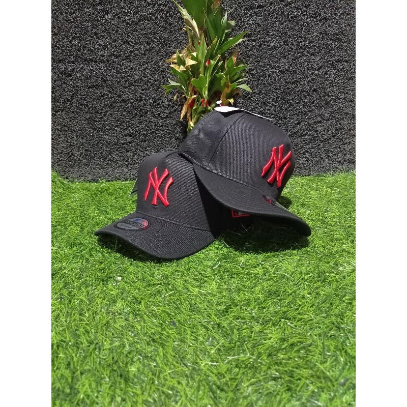 NY Merah Bahan Hitam Topi Premium Topi MLB Topi Pria Topi Wanita