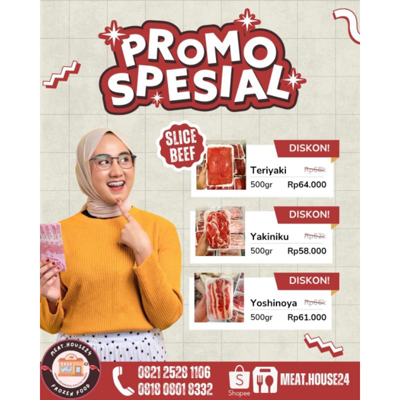

Promo Beef Slice Yakiniku 500gr