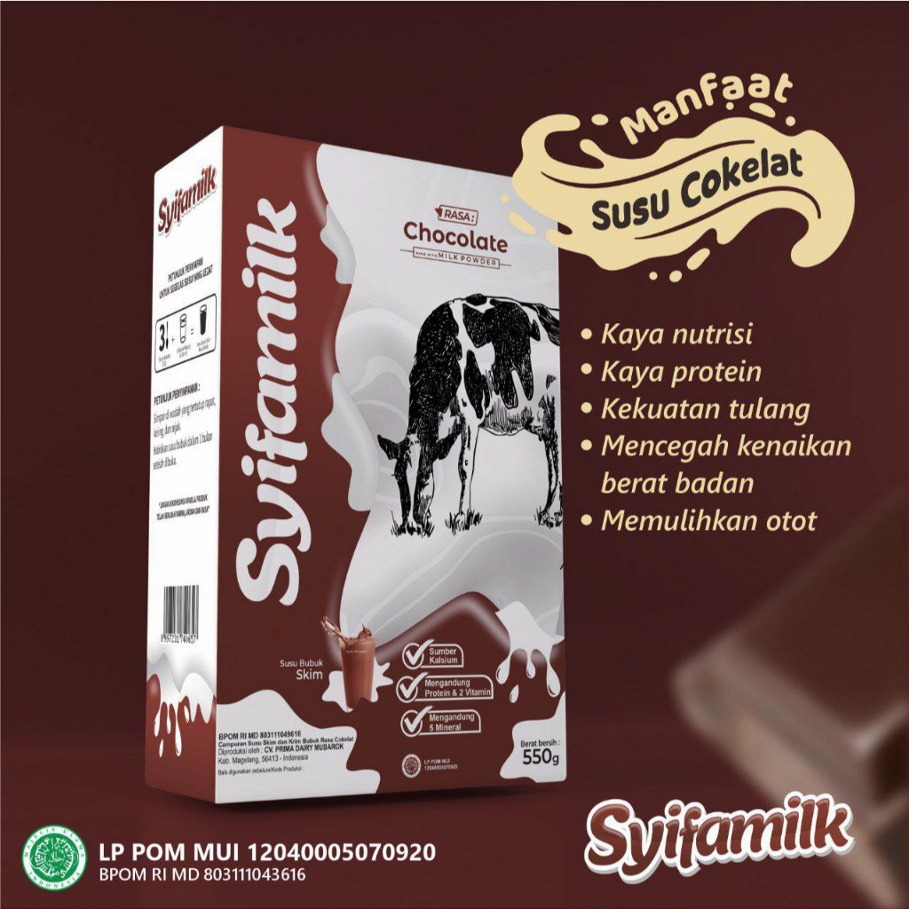 

Syifamilk Coklat Minuman Serbuk Susu Sapi Rasa Coklat