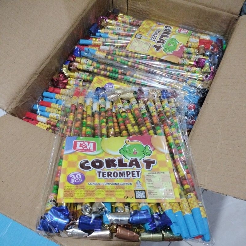 

PERMEN COKELAT TEROMPET Pack isi 30 pcs