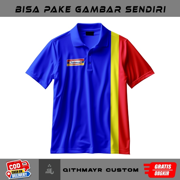 kaos pria baju indomaret printing 3D terbaru