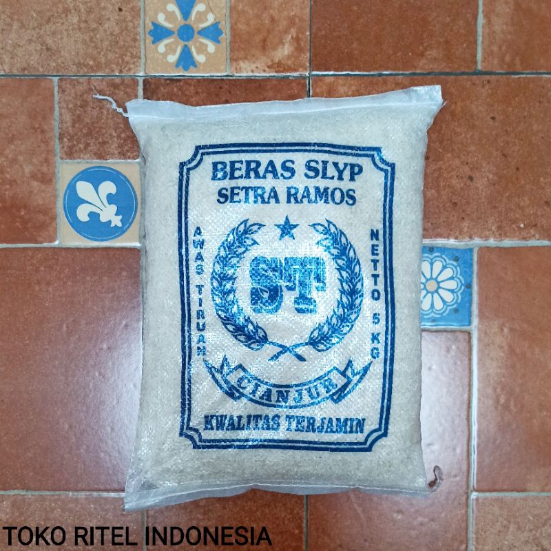 Beras Pulen SLYP Cianjur 5kg/Beras Cianjur ST 5 kg/Beras Putih Setra Ramos Cianjur 5kg