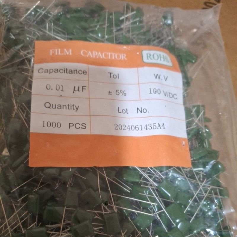 1.000 pcs kapasitor milar 103 capacitor milar 10N
