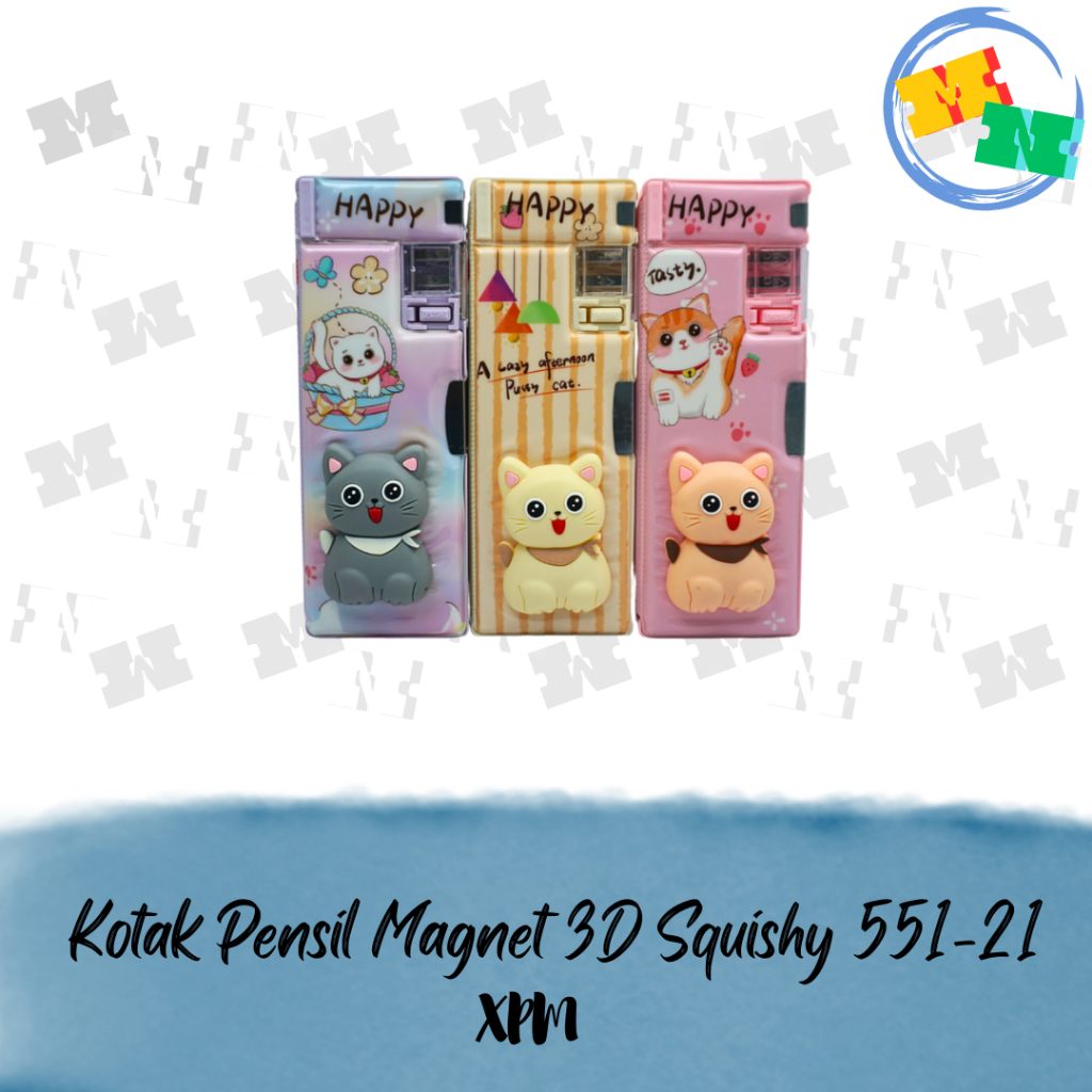 

XPM Kotak Pensil Magnet 551-21 3D Squishy Cat