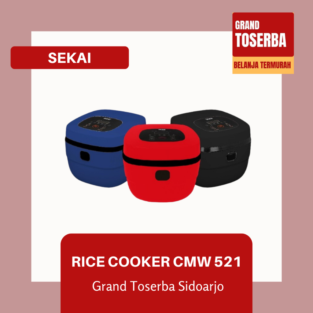 SEKAI RICE COOKER CMW 521/ PENANAK NASI 2L / ANTI LENGKET DAN SERBAGUNA