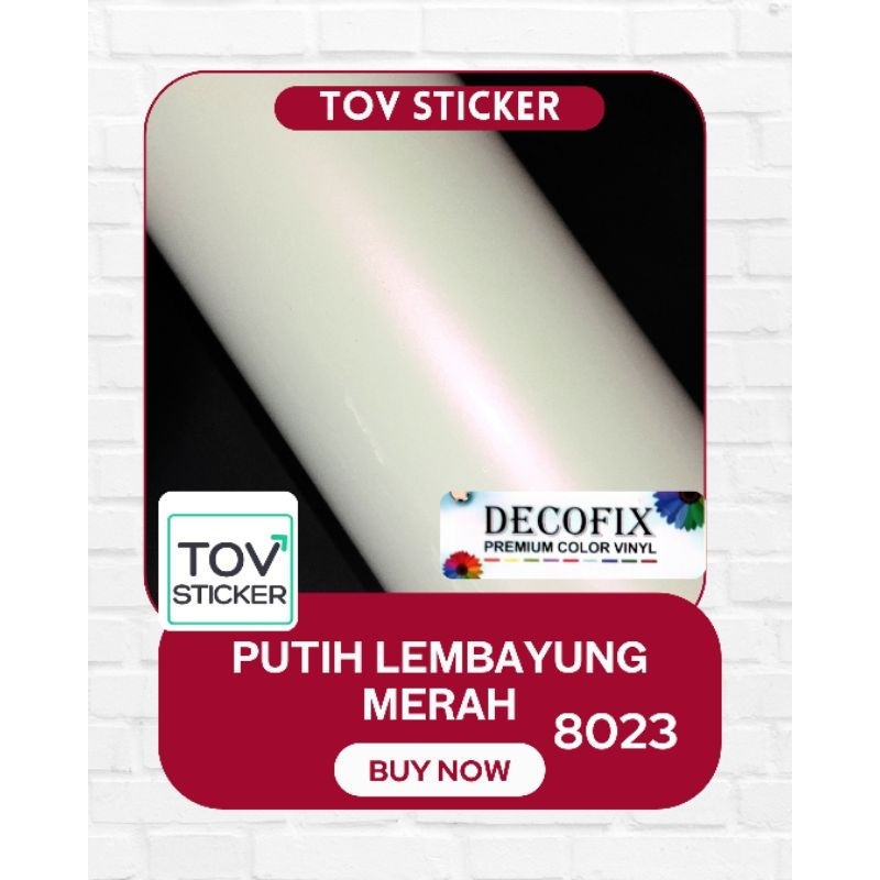 Sticker Putih Lembayung Merah