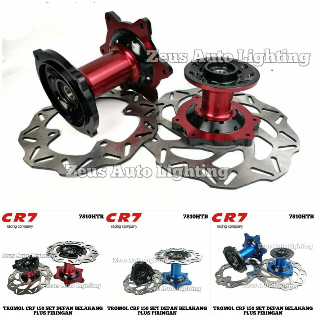 Tromol CRF 150 CR7 36 Hole Set Depan Belakang Plus Piringan Cakram Set Disc Tromol CRF Lubang 36 Dou