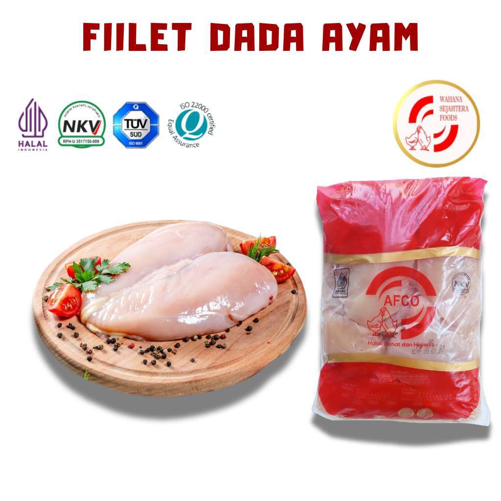 

SBB (Skinless Boneless Breast) Fillet Dada Ayam Frozen/Fresh kemasan 1 Kg