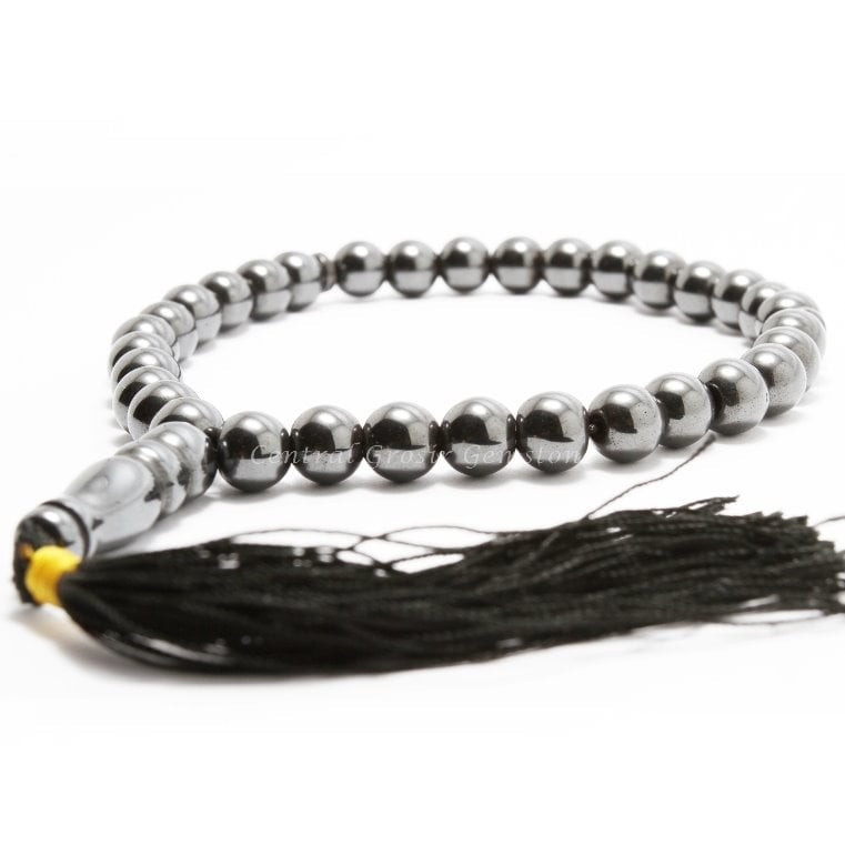 tasbih hematite magenitc original 33 batu alat penghitung dzikir bahan batu tidak luntur tasbih magn