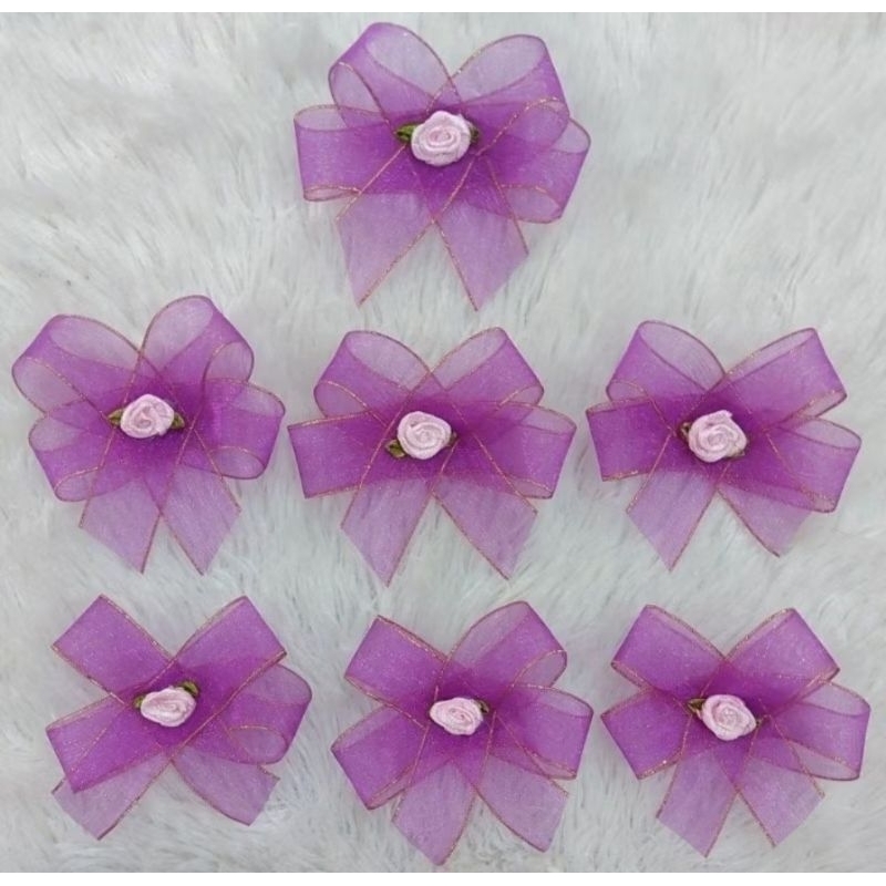 

Pita Bunga Panitia Hiasan Dress 8cm PER KAP isi 12 Pcs Sudah dapat Peniti TERPISAH