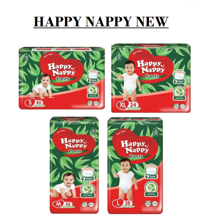 Happy Nappy Pants NBS40, S40, M32, L28, XL24 Happy Nappy Pants