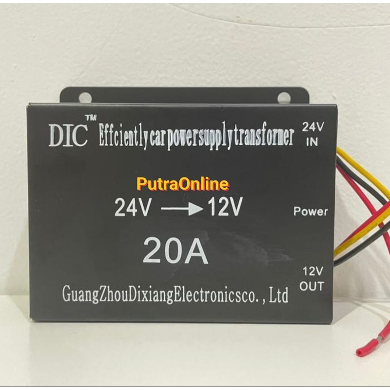 Step Down 20A DC 24V - 12V Converter DC 24 Volt ke 12 Volt 20 Amper - step down 20a ( Kecil )