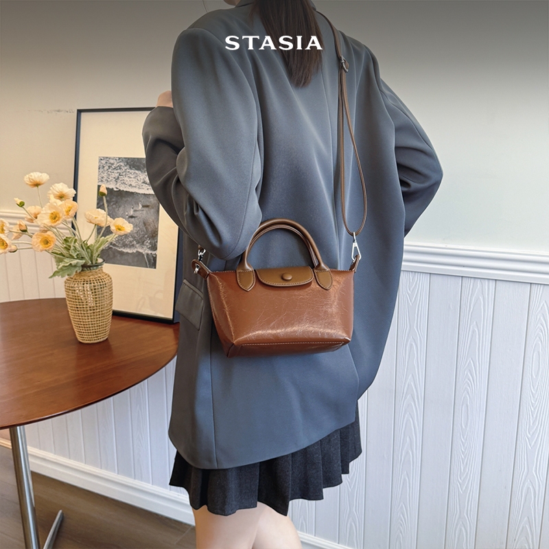 STASIA - Sling bag mini kulit semi gloss muat hp / tas selempang kecil untuk kosmetik terbaru 2025