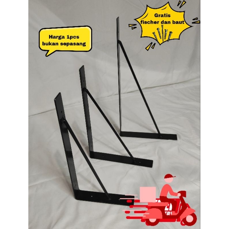 Besi Siku Rak Dinding Serbaguna, Bracket ukuran 40cm×20cm
